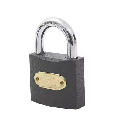 Pequeno cadeado de ferro fundido de 38 mm com chave igual, resistente a intempéries