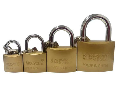 Pequeno cadeado de cobre naval com chave igual 3 pacotes