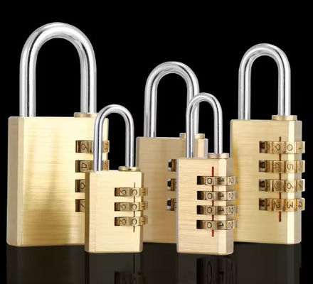 4 dígitos Combinação de latão Password cadeado para bagagem de bagagem reiniciável