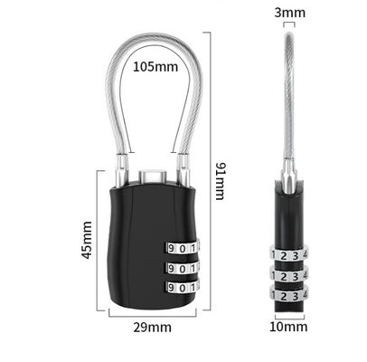 Combinação de fechaduras de bagagem de 30 mm