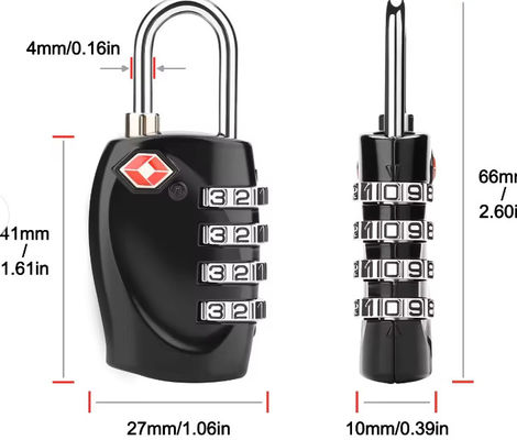 Combinação TSA Saco de fecho para bagagem 20mm 50mm