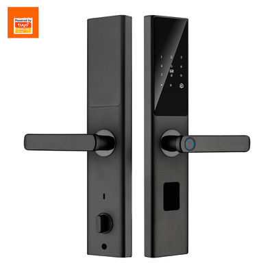 Código RFID Cartão IC Smartphone App Desbloquear Biométrico Impressão digital de dedos Smart Lock Tuya Smart WiFi Digital Door Lock